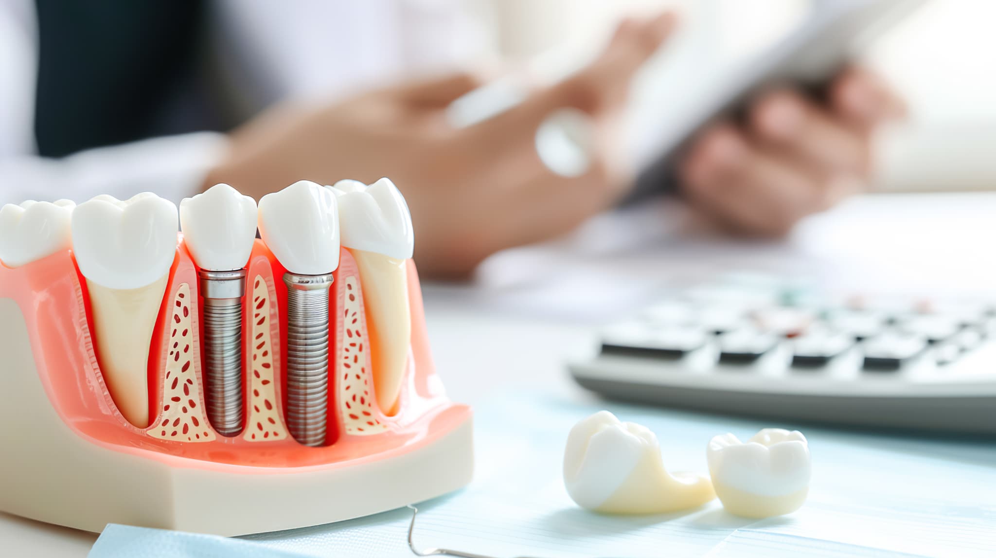 インプラントとブリッジの費用や治療期間のイメージ