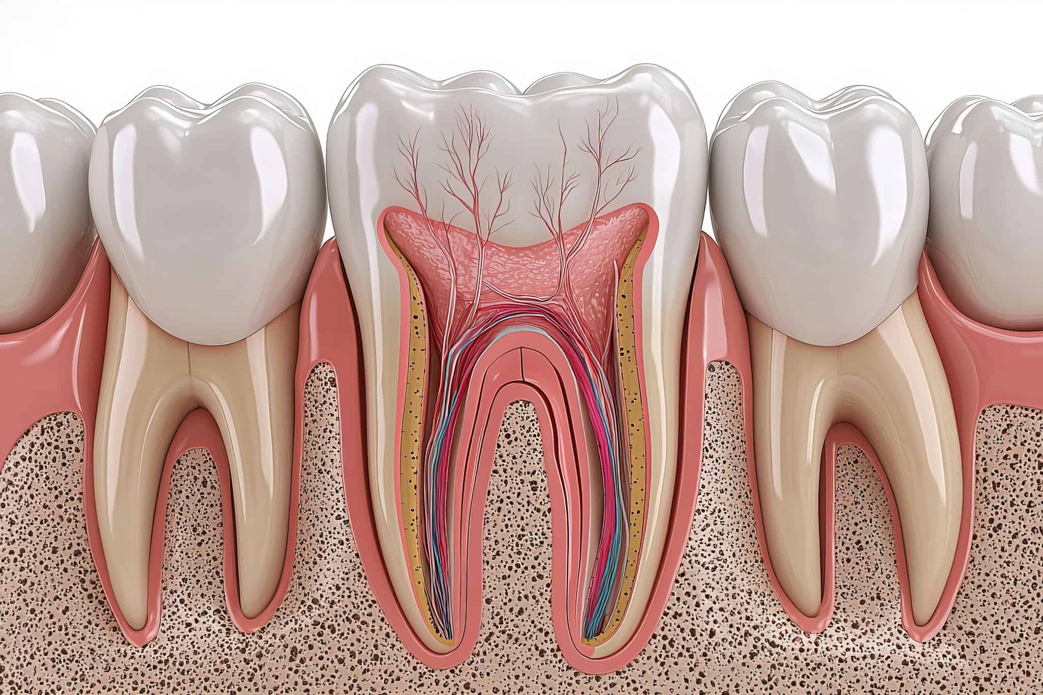 歯と歯の神経のイメージ
