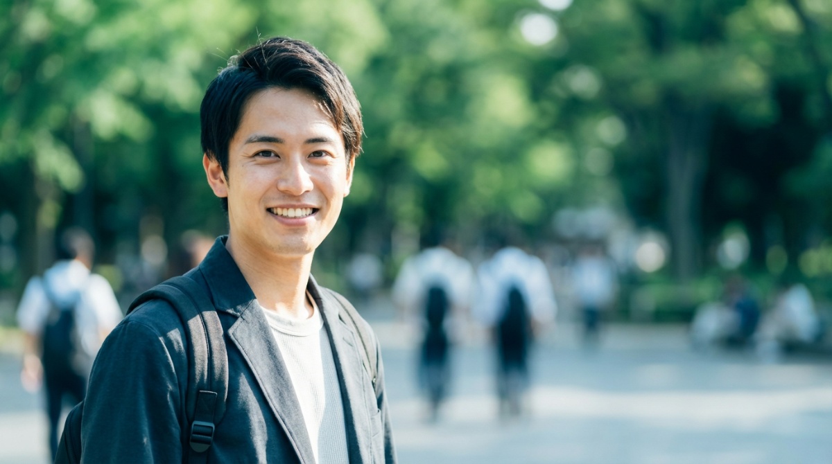 痛む顎を治して笑顔になった男性