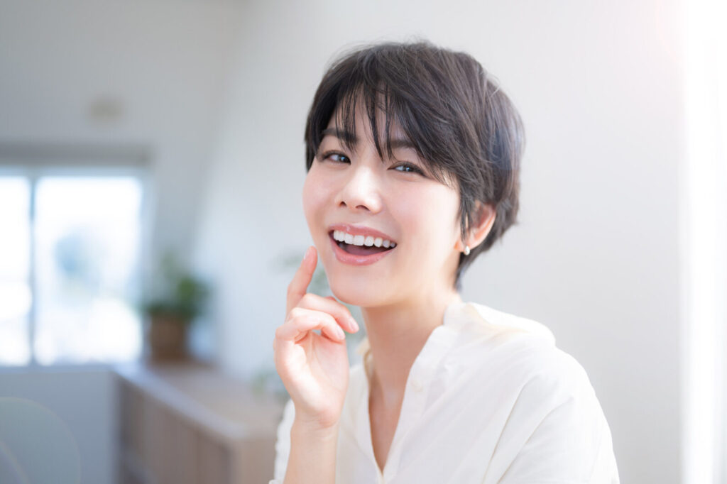 審美修復をした女性